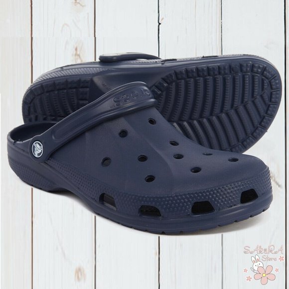 NWT CROCS MENS NAVY BLUE SLIP ON RALEN CLOGS SHOES Crocs Ralen Clogs Mens Size 10, 11, 12, 13 Navy Blue NEW | eBay main image 2